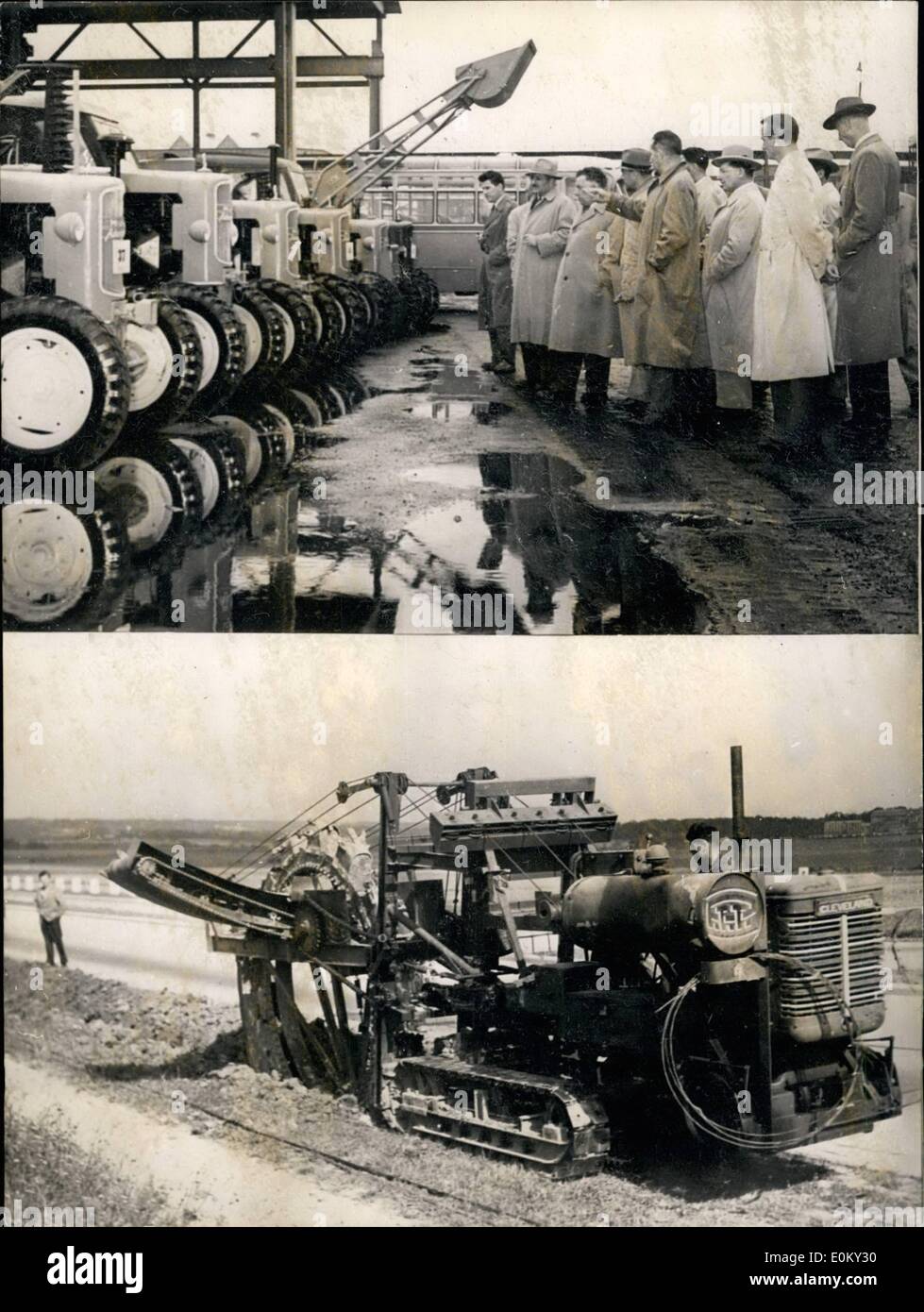 Sett. 09, 1952 - Foto di Norimberga sono la società MAN i trattori. Gli esperti francesi da ministeri(economico, interno, e agricole) consigliamo di acquistare questi vero e provato 30 PS trattori torna alla Francia. Necessario per i trattori è grande poiché l' industria francese non bui Foto Stock