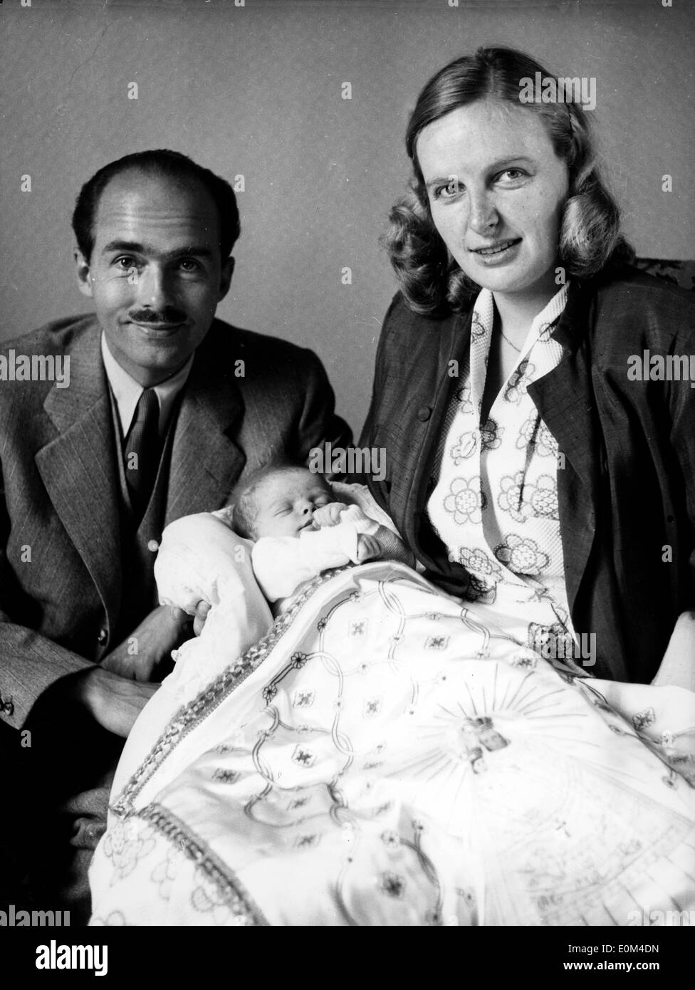 Otto von Habsburg con sua moglie e sua figlia Foto Stock