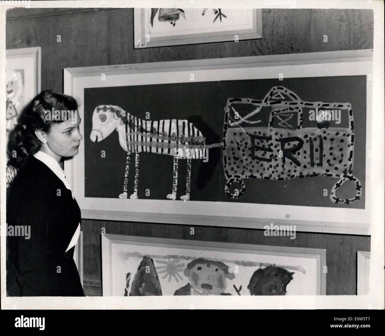 Sett. 04, 1953 - artisti del futuro. Presentano da una a cinque anni: Molti ragazzi sono presenti alla Fiera Nazionale del Foto Stock