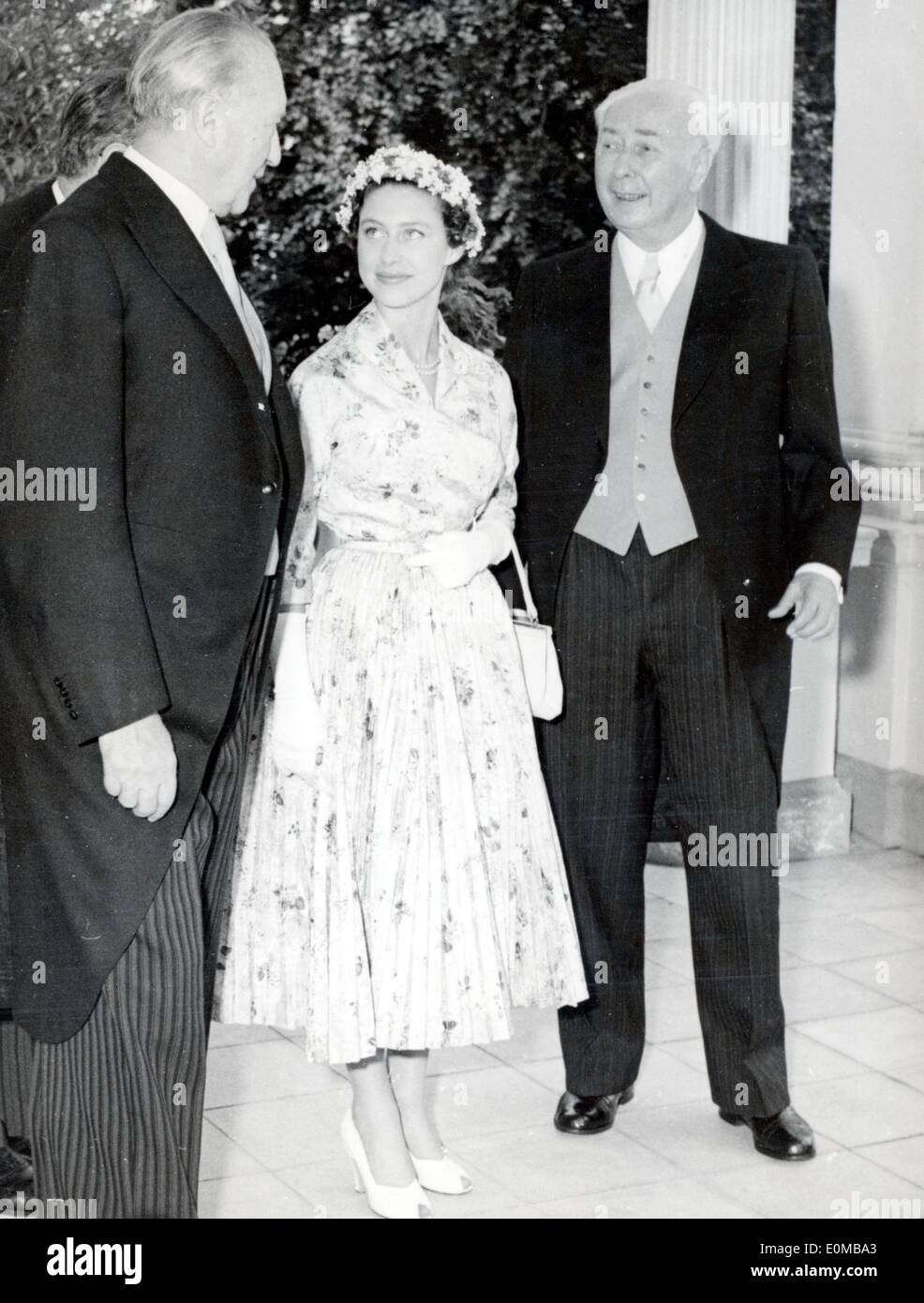 La principessa Margaret incontra i politici a Villa Hammershmidt Foto Stock