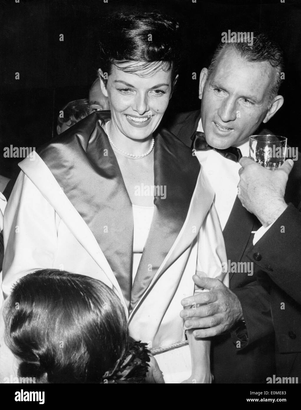 L'attrice Jane Russell con mio marito Bob Waterfield a dieci anni la Cena del cinema americano Edition Foto Stock