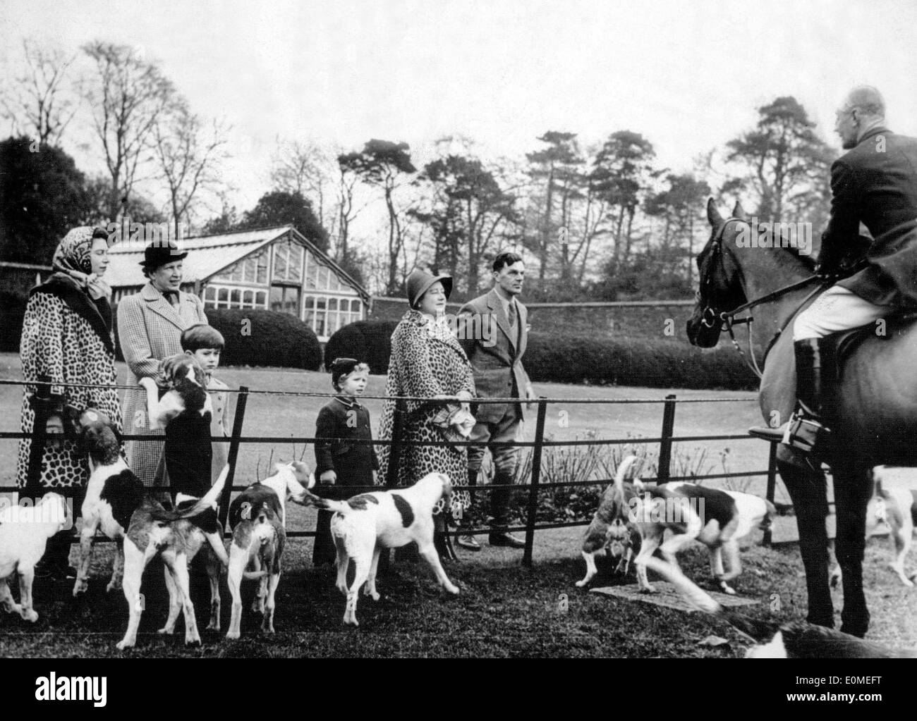 Windsor Royal visite alle famiglie una fattoria in Norfolk Foto Stock