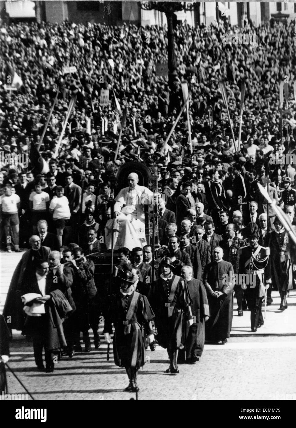 Papa Pio XII il suo modo di affrontare gli atleti Cattolica Foto Stock