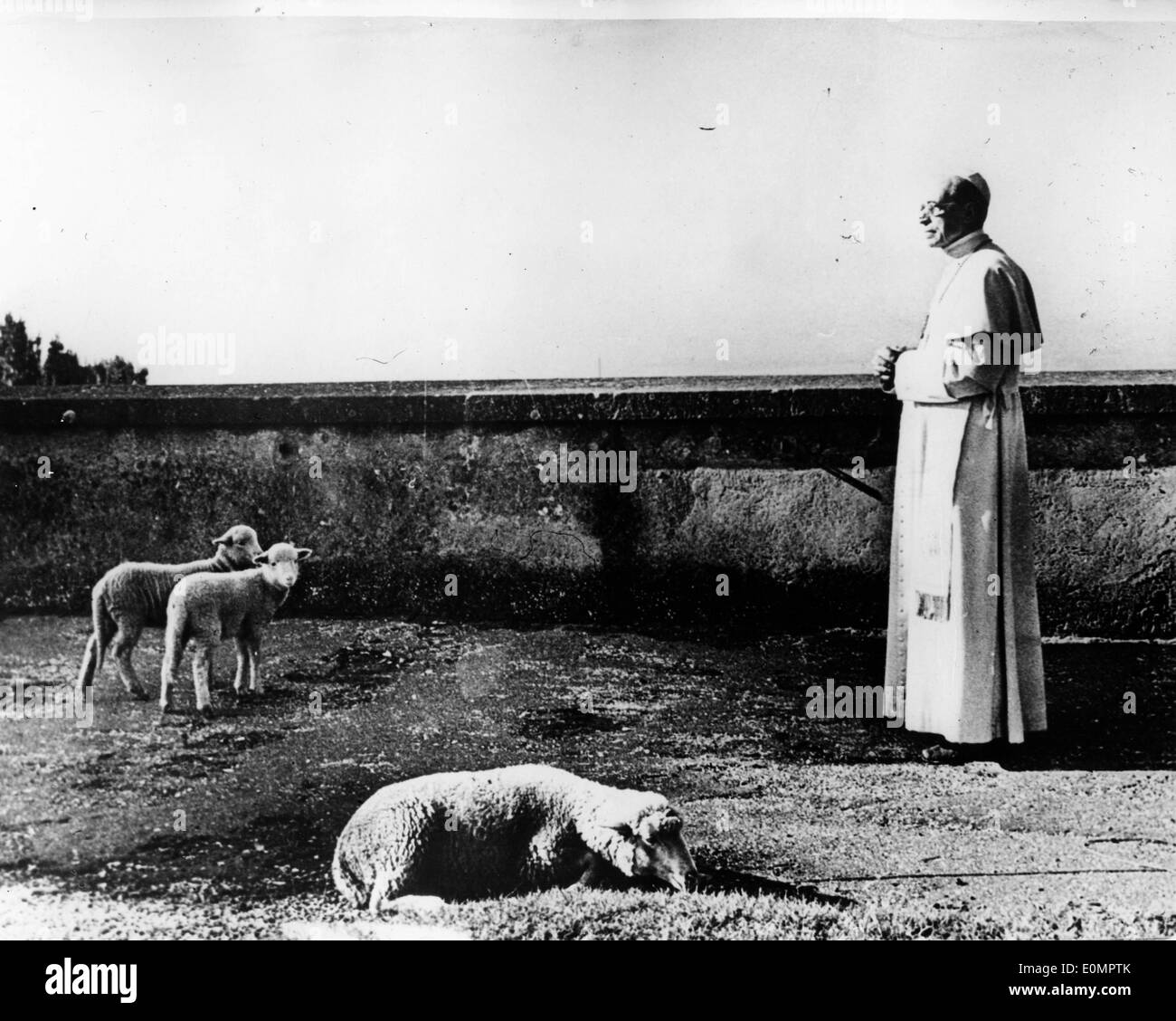 Papa Pio XII a Castel Gondolfo Foto Stock