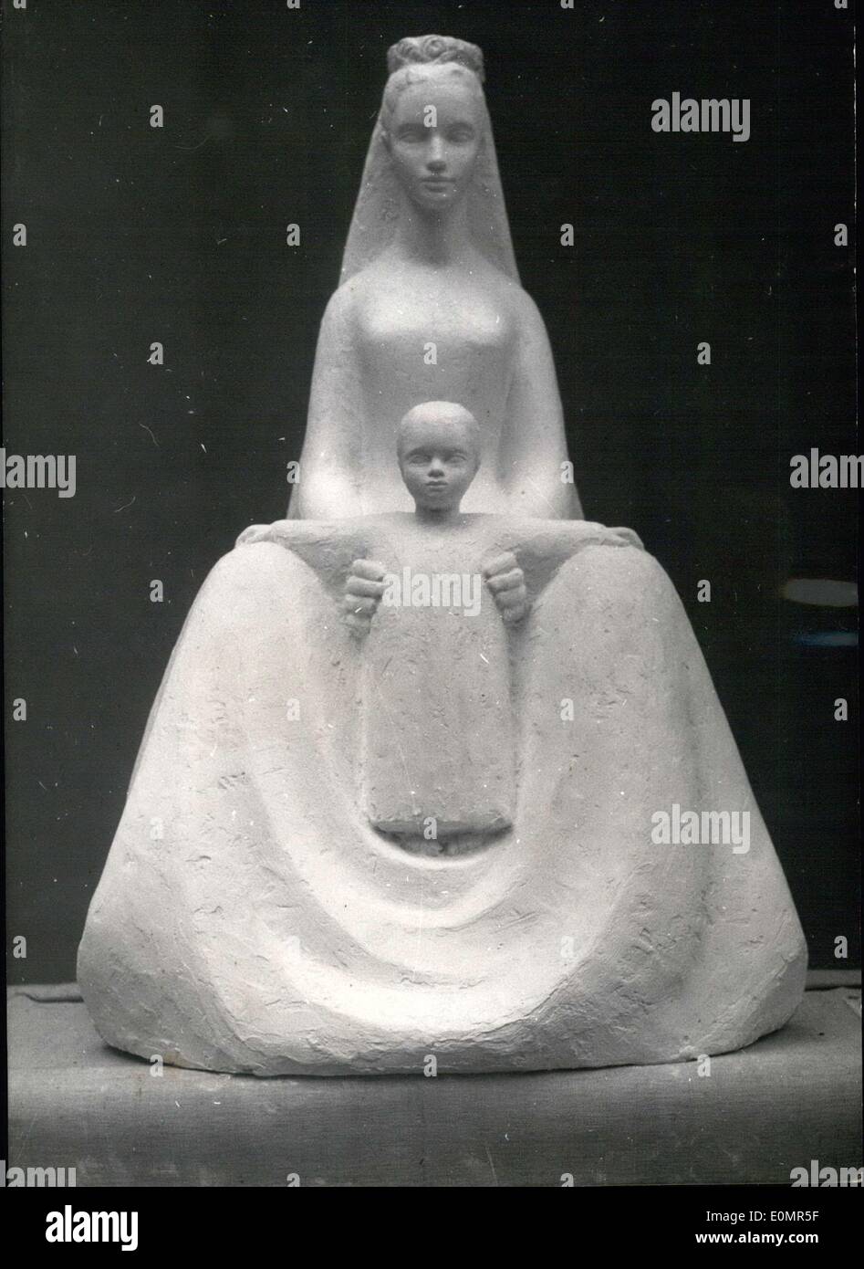 15 maggio 1956 - Scultura "Maillard 'Motherhood'' museo di Arte Moderna Foto Stock