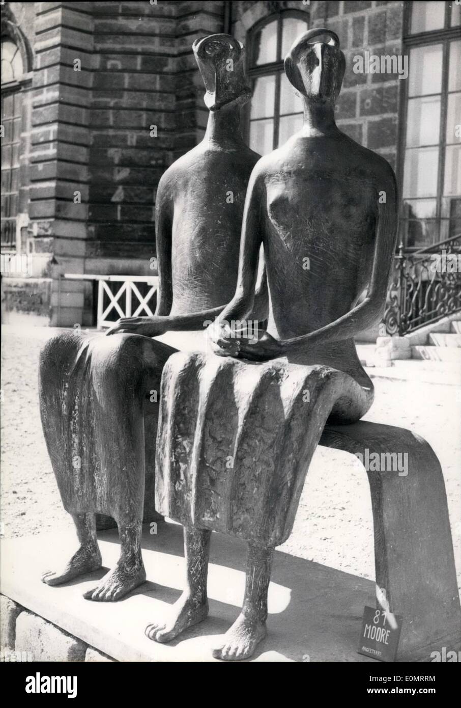 Giugno 06, 1956 - mostra di scultura contemporanea al Museo Rodin : una mostra internazionale di scultura contemporanea è Foto Stock