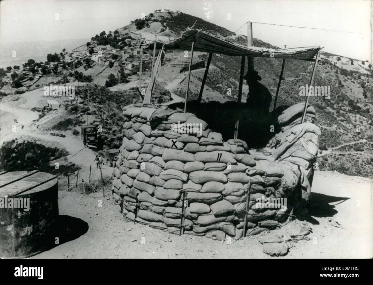 Agosto 25, 1956 - Osservazione Post a Tizi-Ouzou vanta eccellente punto panoramico ESS.c Foto Stock