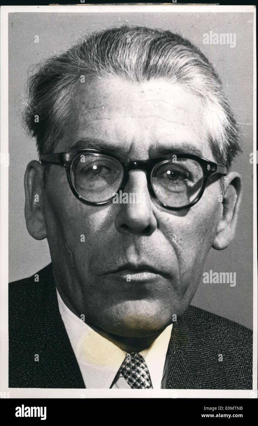 Giugno 19, 1956 - nella foto è il primo presidente del tedesco Christian Sindacati, Johannes anche. Foto Stock