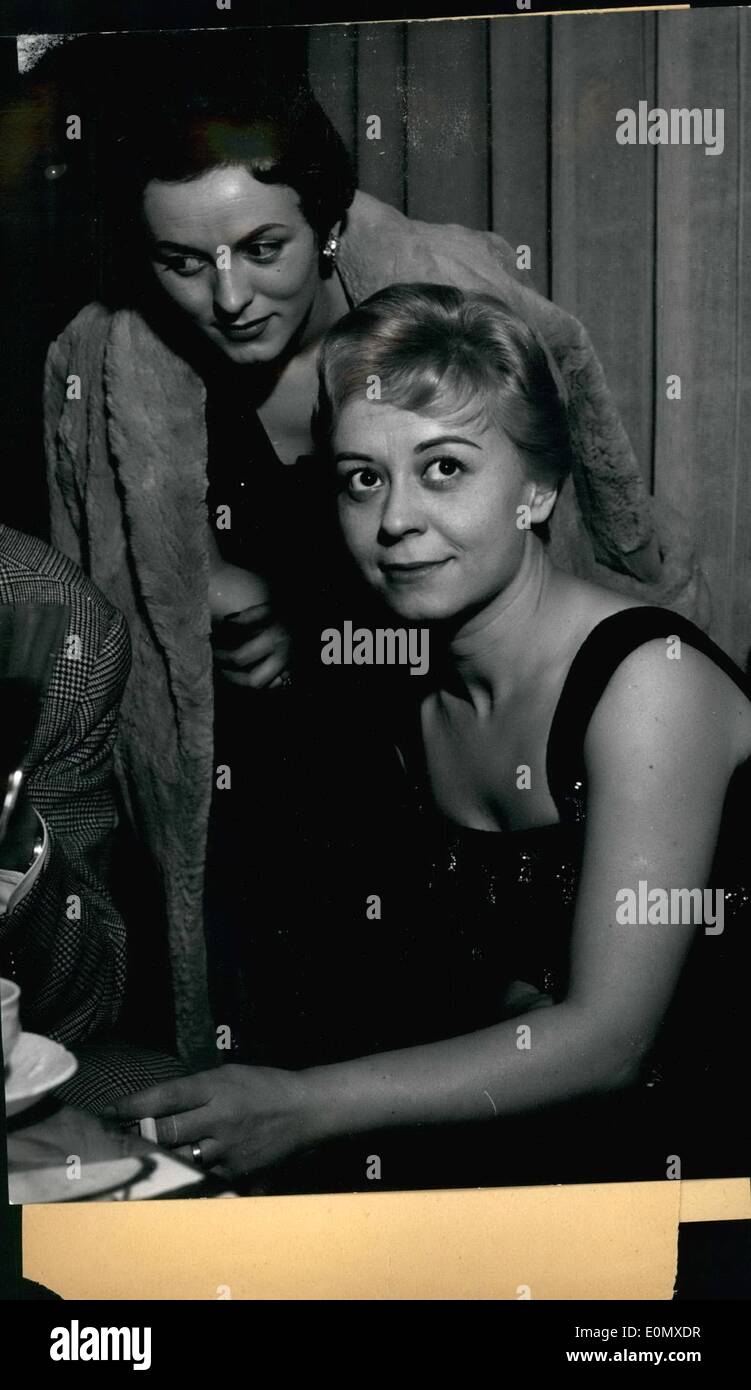 Febbraio 02, 1957 - ''La Strada'' attrice a Monaco di Baviera famoso film italiano - star Giluleta Masina (Guiletta Masina) ultima foto ''La Foto Stock