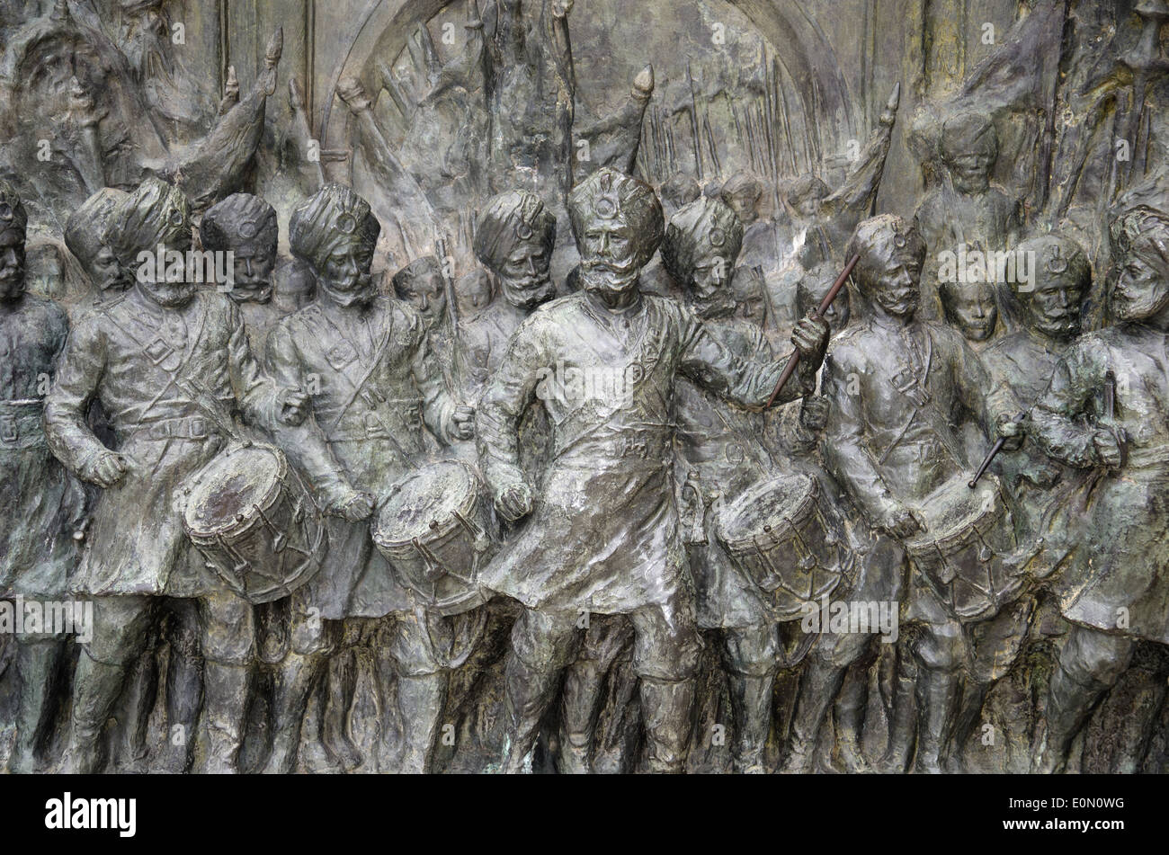 Murale all'interno di Victoria Memorial, Calcutta, West Bengal, India Foto Stock