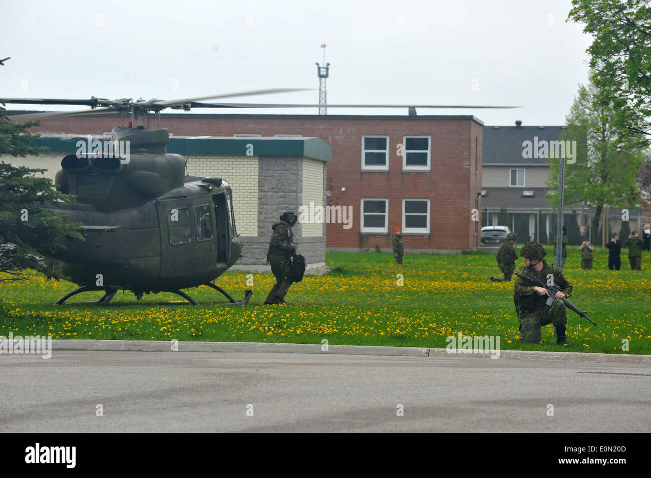 Un Canadese elicottero militare a Wolseley caserme in London Ontario. Foto Stock