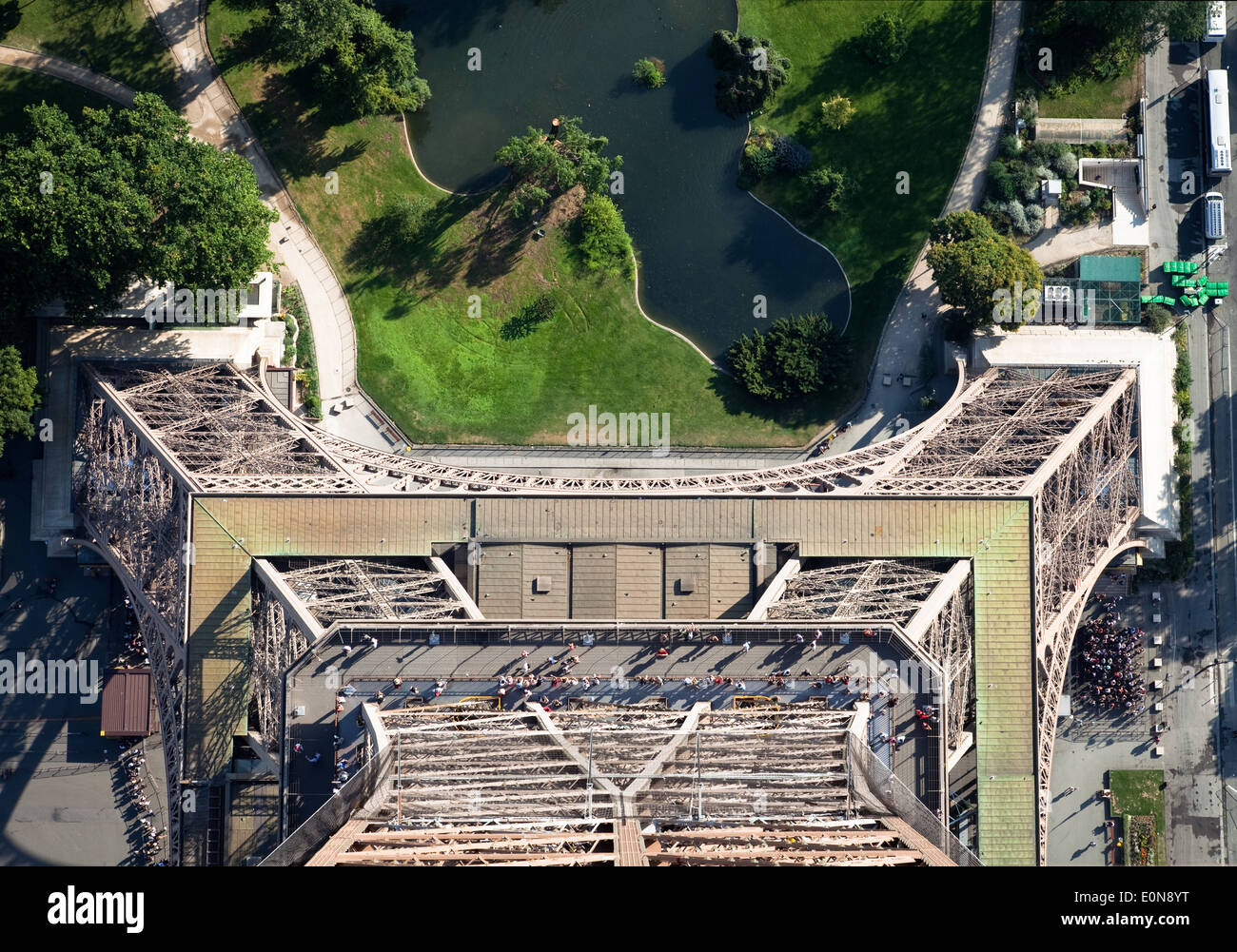 Aussicht vom Eiffelturm, Frankreich - Vista dalla Torre Eiffel, Francia, Parigi Foto Stock