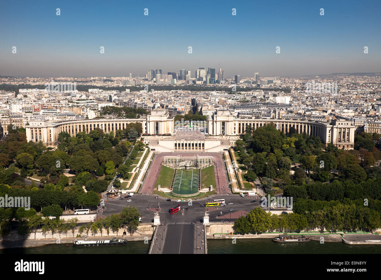 Aussicht vom Eiffelturm, Frankreich - Vista dalla Torre Eiffel, Francia, Parigi Foto Stock