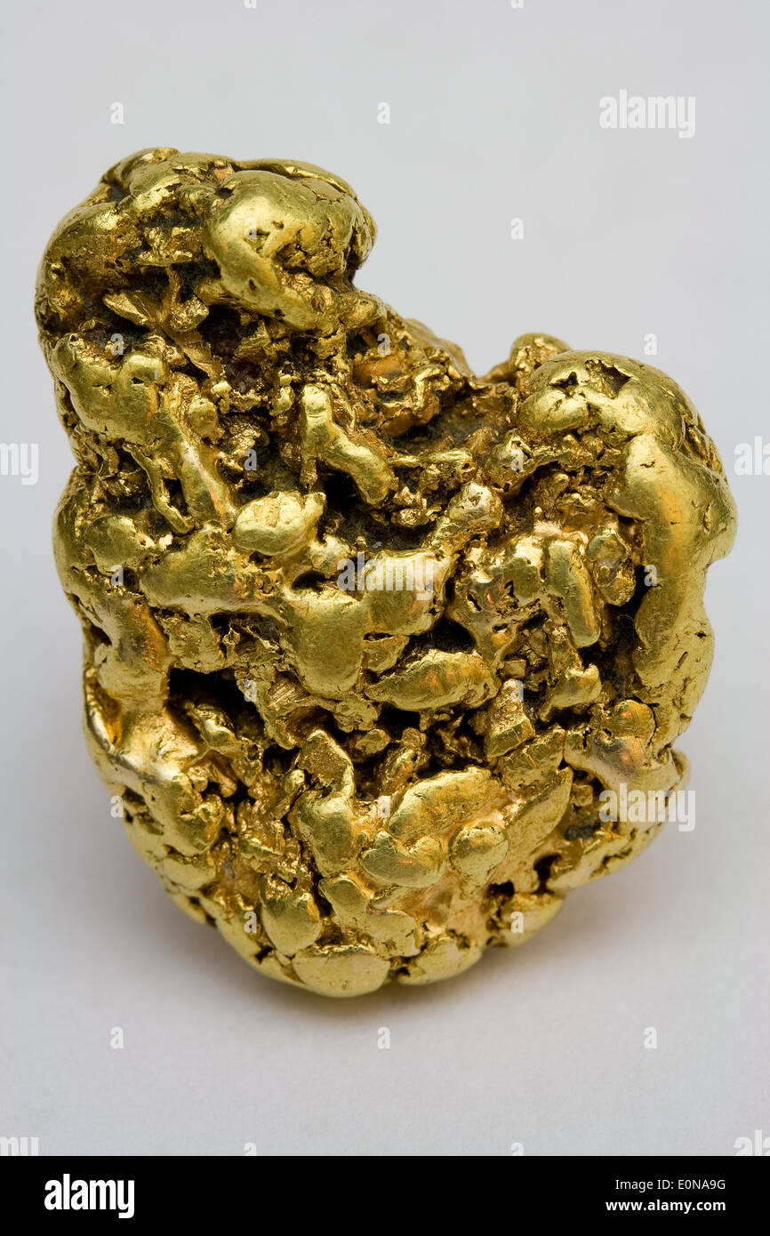 Uno oncia troy in California (USA) Placer Pepita d'oro - oro naturale campione Foto Stock
