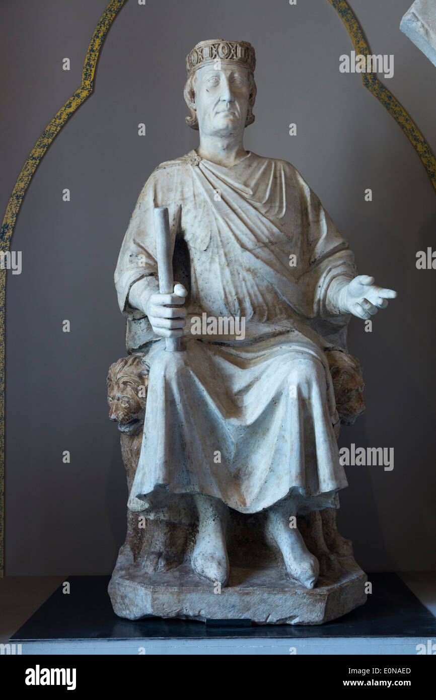 Statua di Carlo I d'Angiò, Musei Capitolini di Roma, Italia Foto Stock
