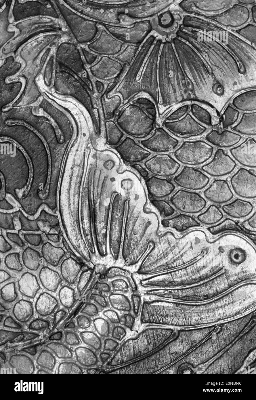 Textured brown cornice immagine acquerello parete di sfondo Foto Stock