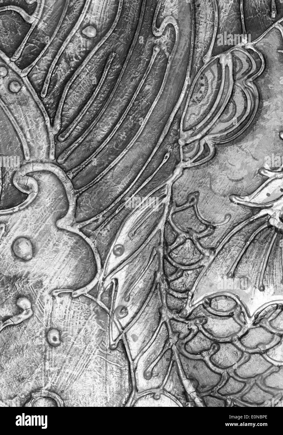 Textured brown cornice immagine acquerello parete di sfondo Foto Stock