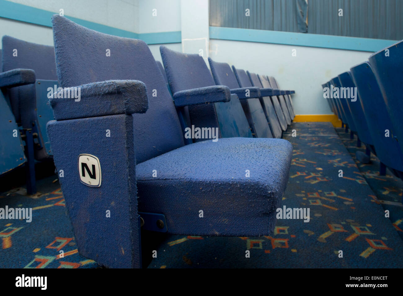 L'interno di un vecchio cinema. Foto Stock