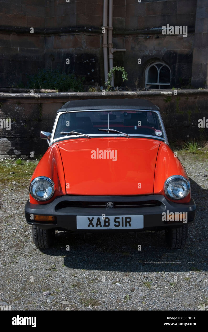 1977 arancione MG Midget Classic Sport Automobile Foto Stock