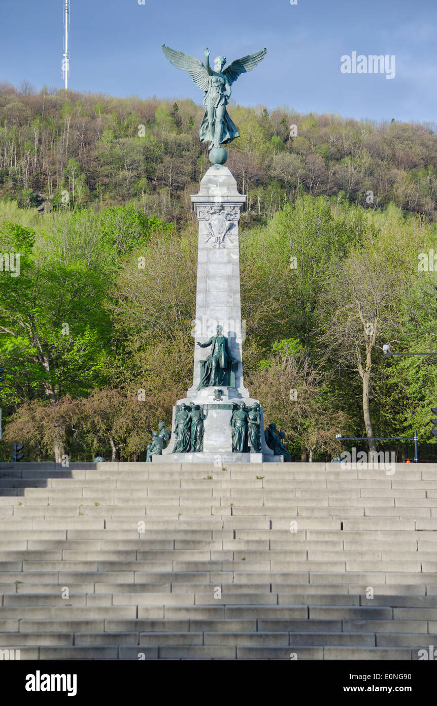 George-Etienne Cartier statua in Montreal Foto Stock