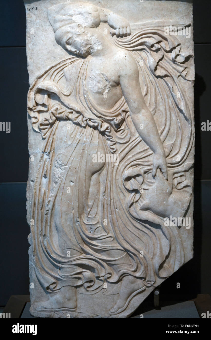 Rilievo con dancing Maenad, Musei Capitolini di Roma, Italia Foto Stock