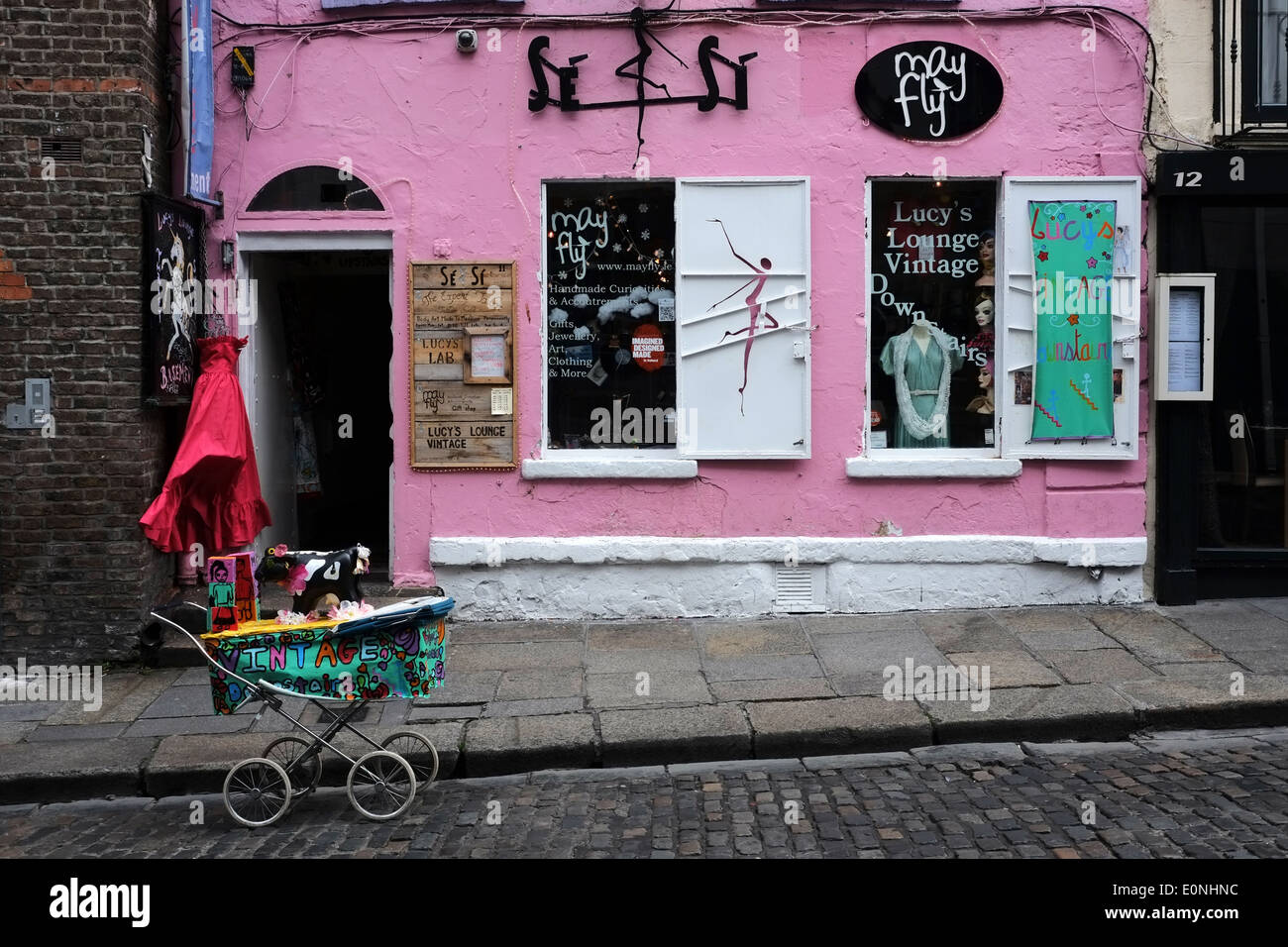 Autobazar in Dublino è area di Temple Bar Foto Stock