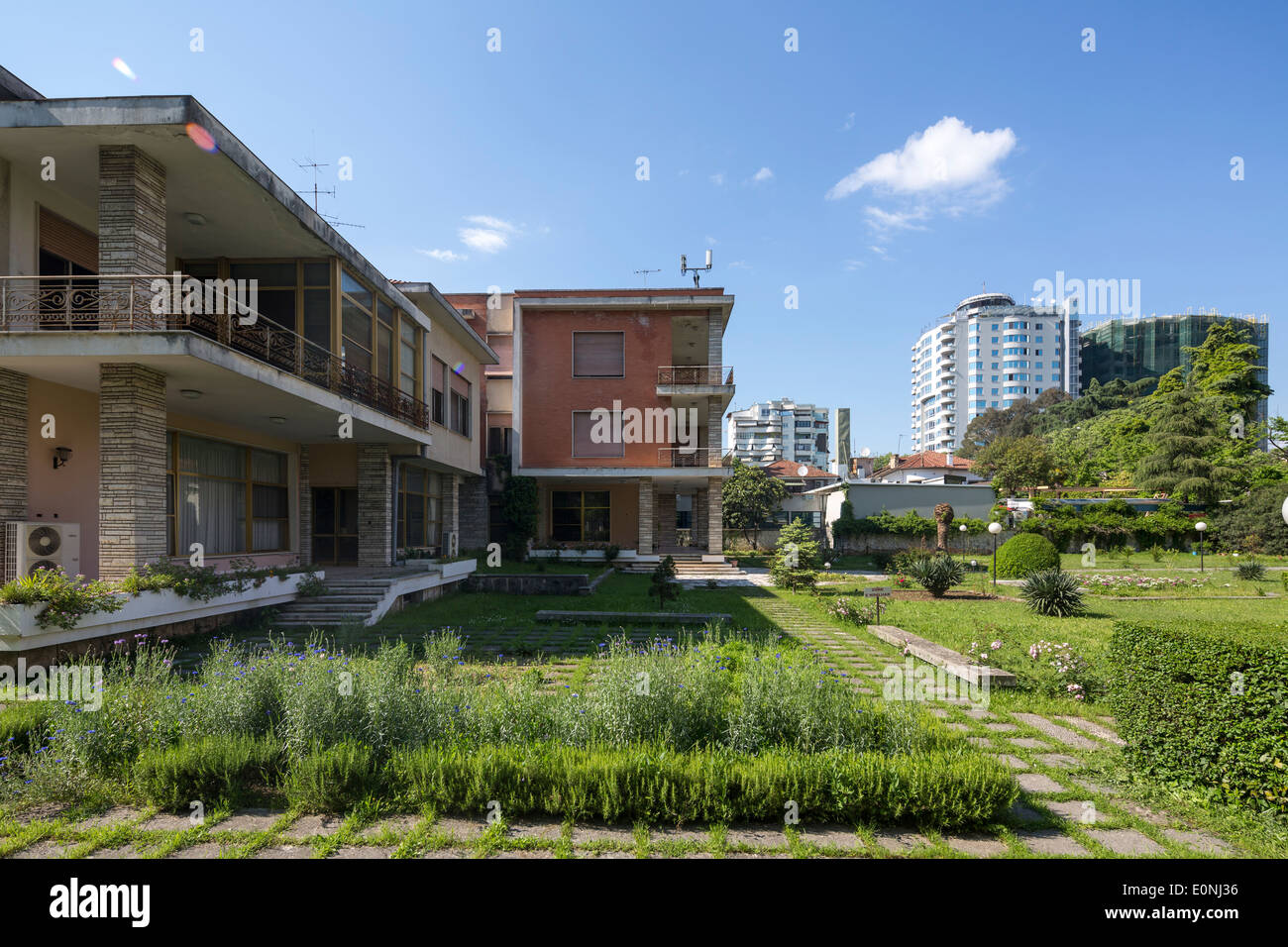 Ex residenza di Enver Hoxha, Blloku District, Tirana, Albania Foto Stock