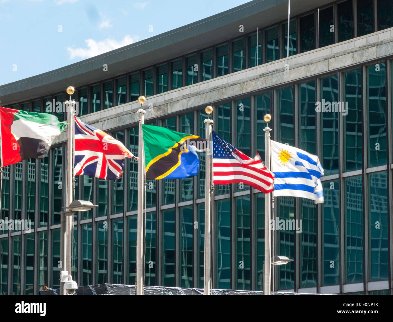 Sede centrale delle Nazioni Unite Building di New York City Foto Stock