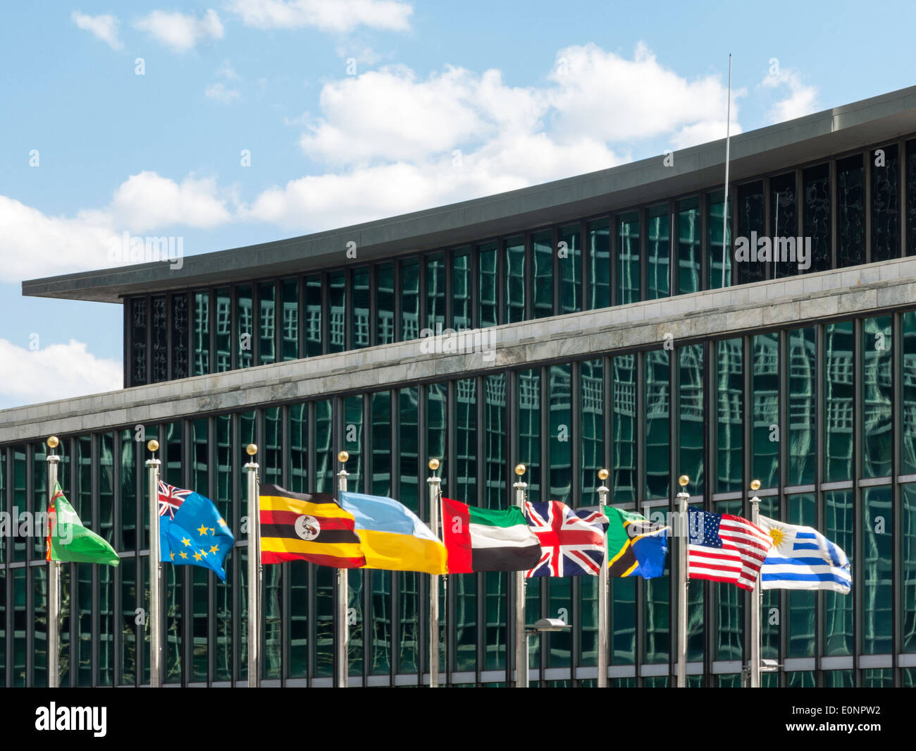 Sede centrale delle Nazioni Unite Building di New York City Foto Stock