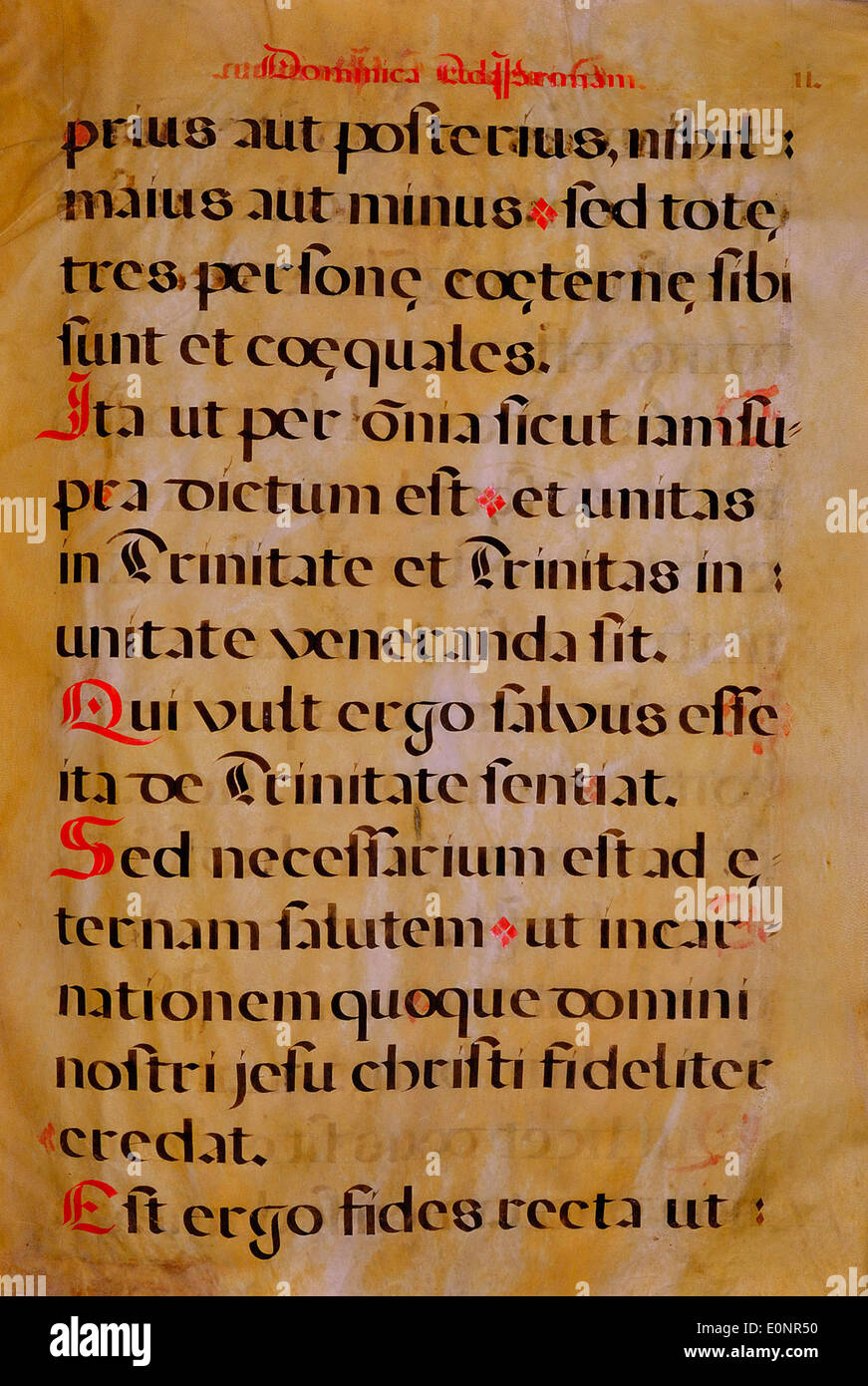 Una pagina del manoscritto spagnolo Chant, un importante documento storico, che mostra la musica dei primi canti in Spagna e il suo significato culturale nel XVI secolo. Foto Stock
