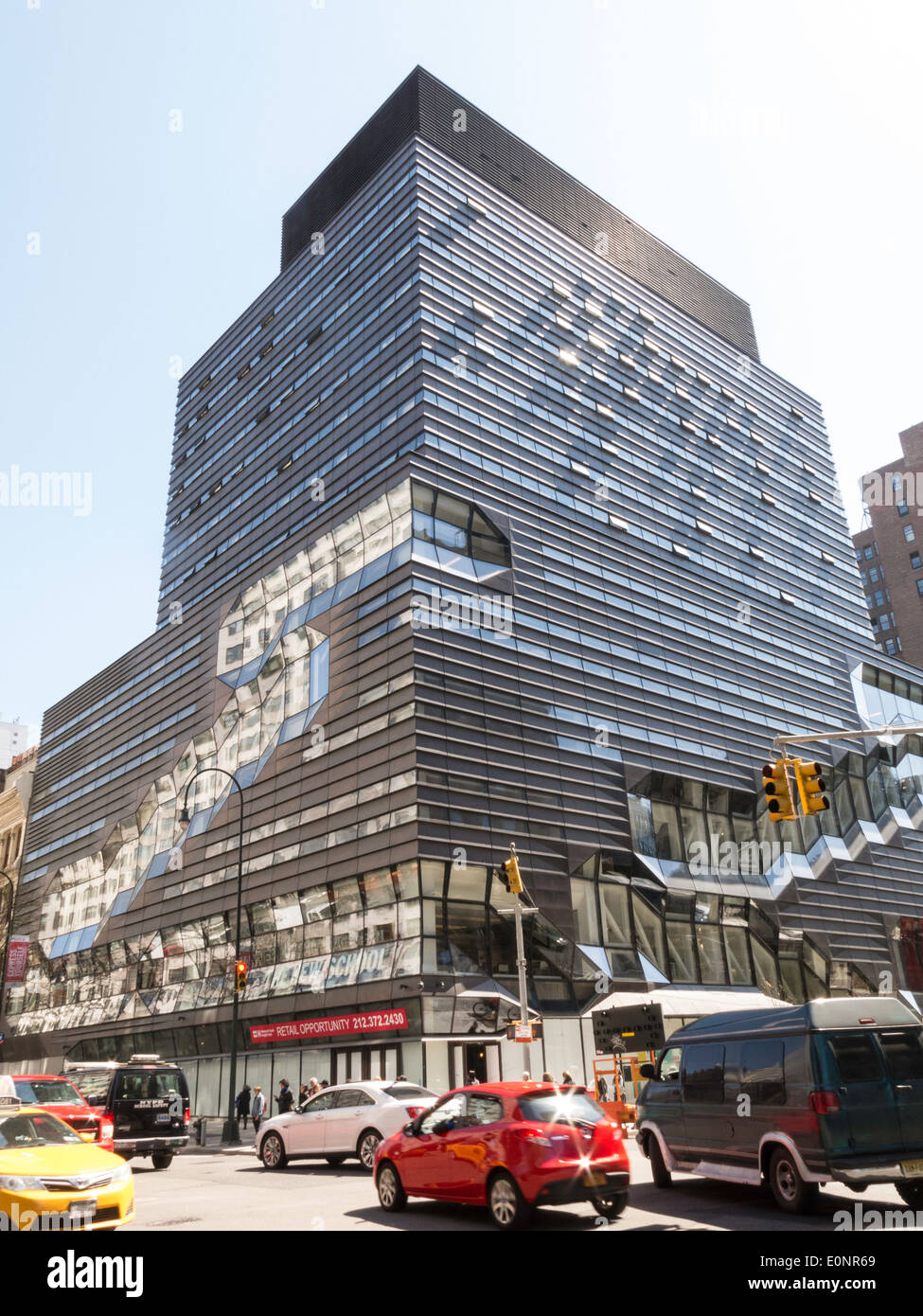 Centro universitario edificio, la nuova scuola, NYC, STATI UNITI D'AMERICA Foto Stock