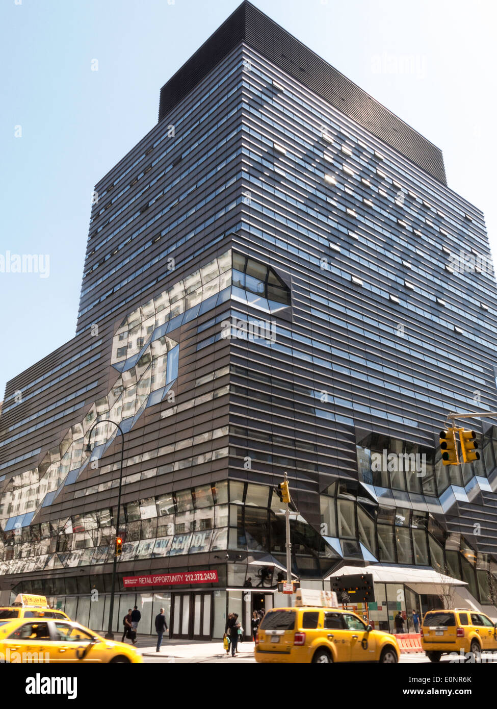 Centro universitario edificio, la nuova scuola, NYC, STATI UNITI D'AMERICA Foto Stock