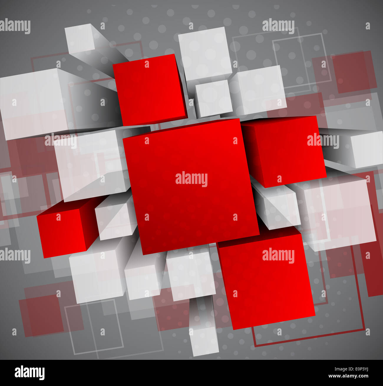 Abstract sfondo con 3d cubi Foto Stock