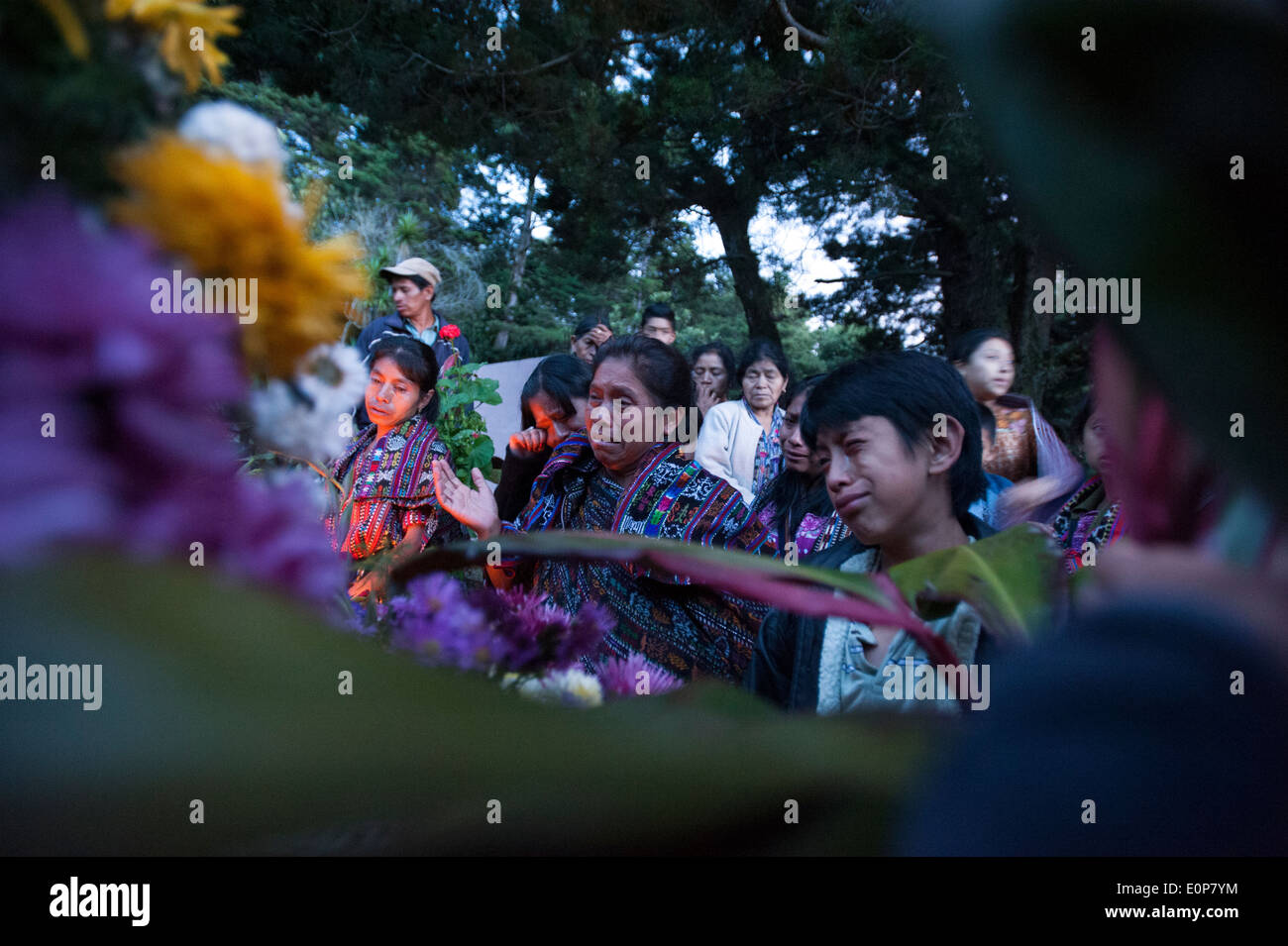 Funerale, San Jorge La Laguna, Solola, Guatemala. Foto Stock