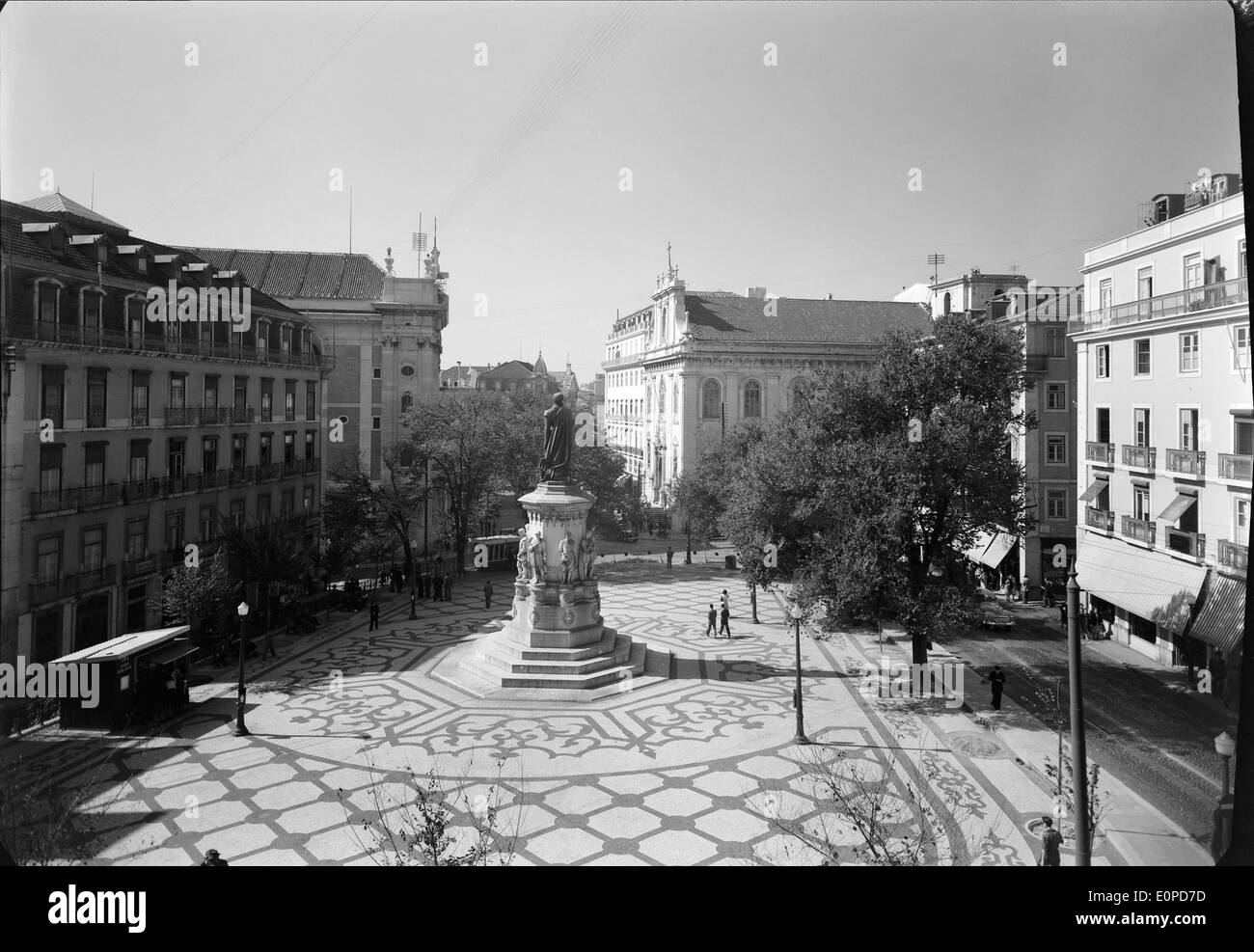 Praça Luís de Camões, Lisboa (Portogallo) Foto Stock