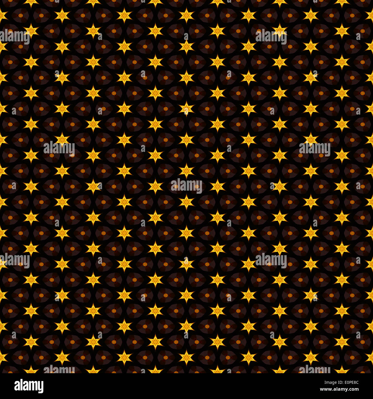 Golden Stars pattern - real seamless, sfondo ripetitivo Foto Stock