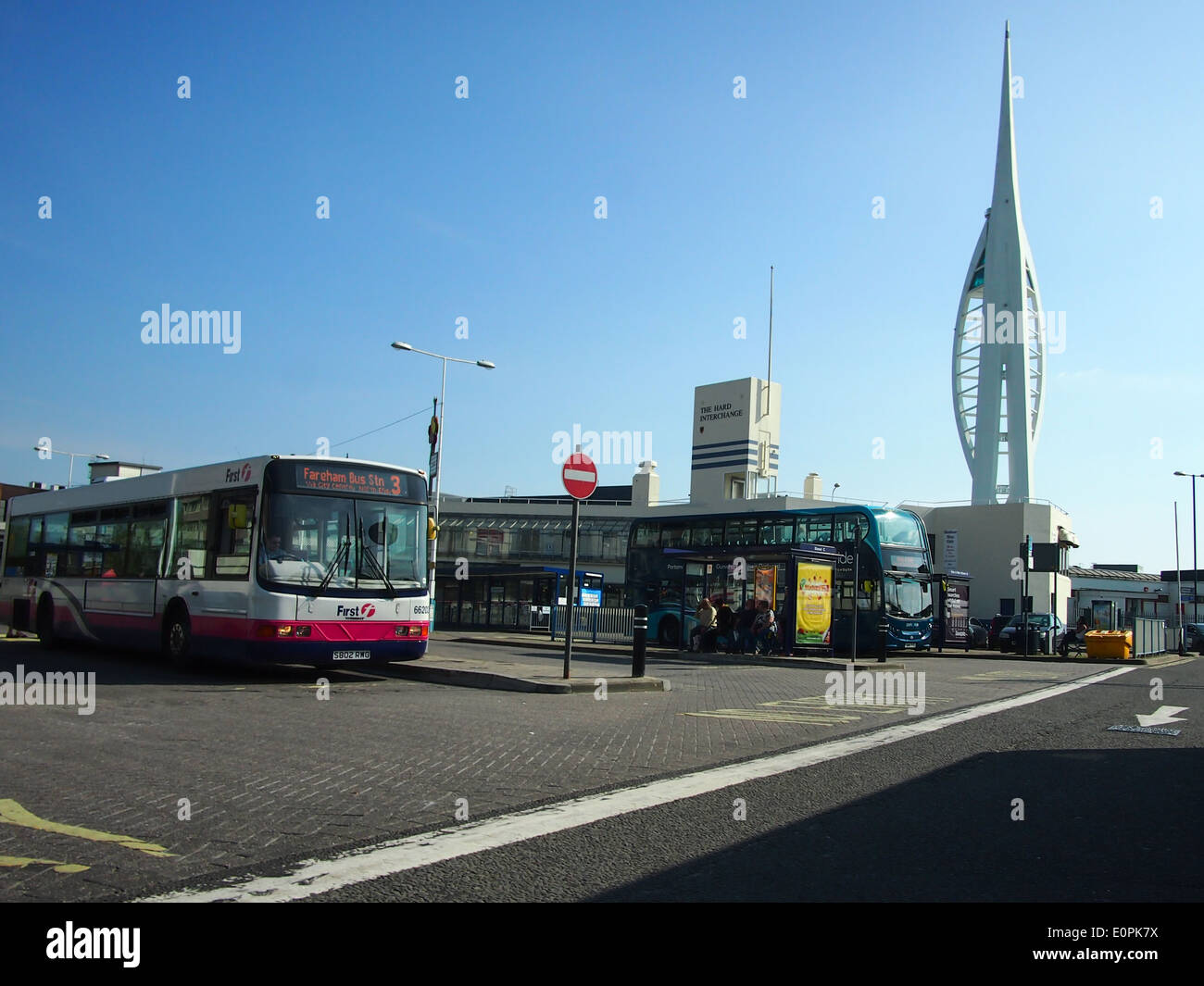 Il disco interchange Portsmouth, Hampshire, Inghilterra Foto Stock