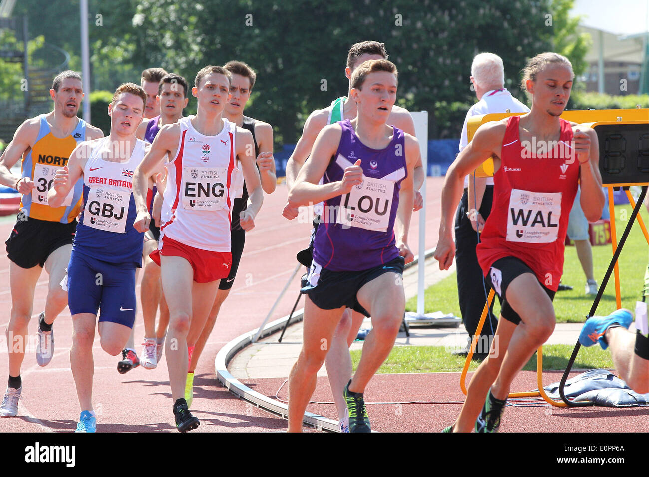 La Loughborough, Regno Unito. 18 Maggio, 2014. La Loughborough è Jake Wightman vince il 800meter in 1.48.08 durante la Loughborough Internazionali di atletica leggera incontro presso Luniversita di Loughborough. Credito: Azione Sport Plus/Alamy Live News Foto Stock
