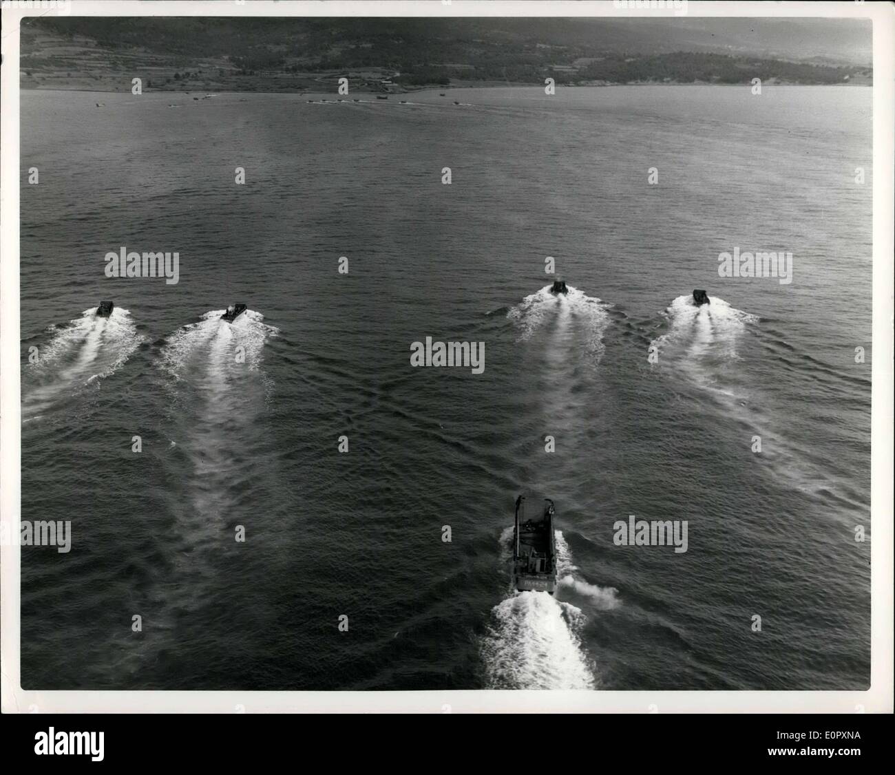 Apr. 26, 1957 - sesta flotta U.S. Marines del secondo battaglione (rinforzato)realizzato un assalto di atterraggio sulla penisola di Gallipoli Foto Stock