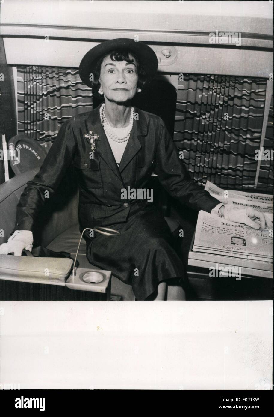 Agosto 31, 1957 - Francese designer di moda, Coco Chanel Foto Stock