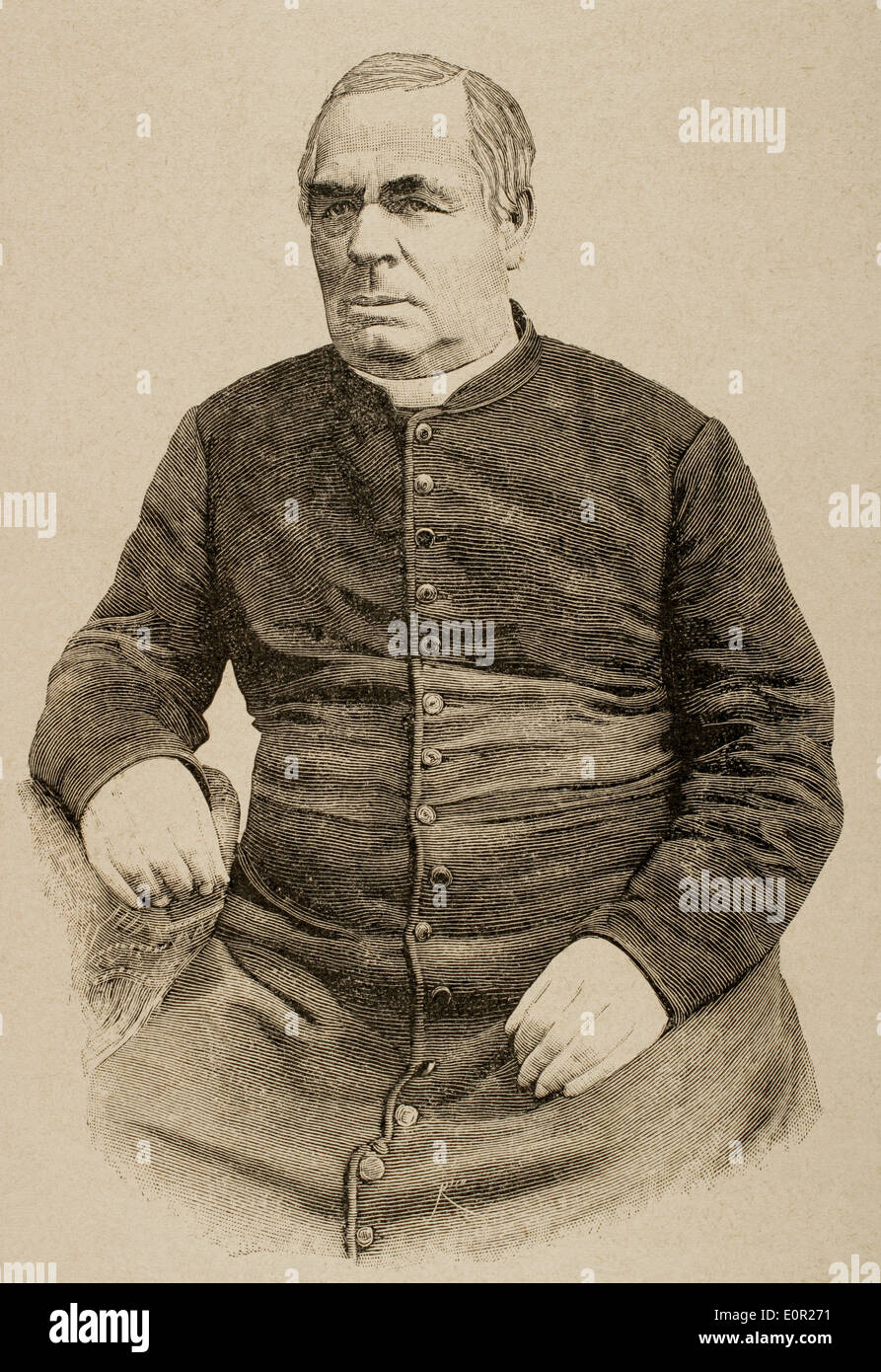 Sebastian Kneipp (1821-1897). Sacerdote tedesco. Incisione di Rico. La spagnolo e illustrazione americana, 1892. Foto Stock