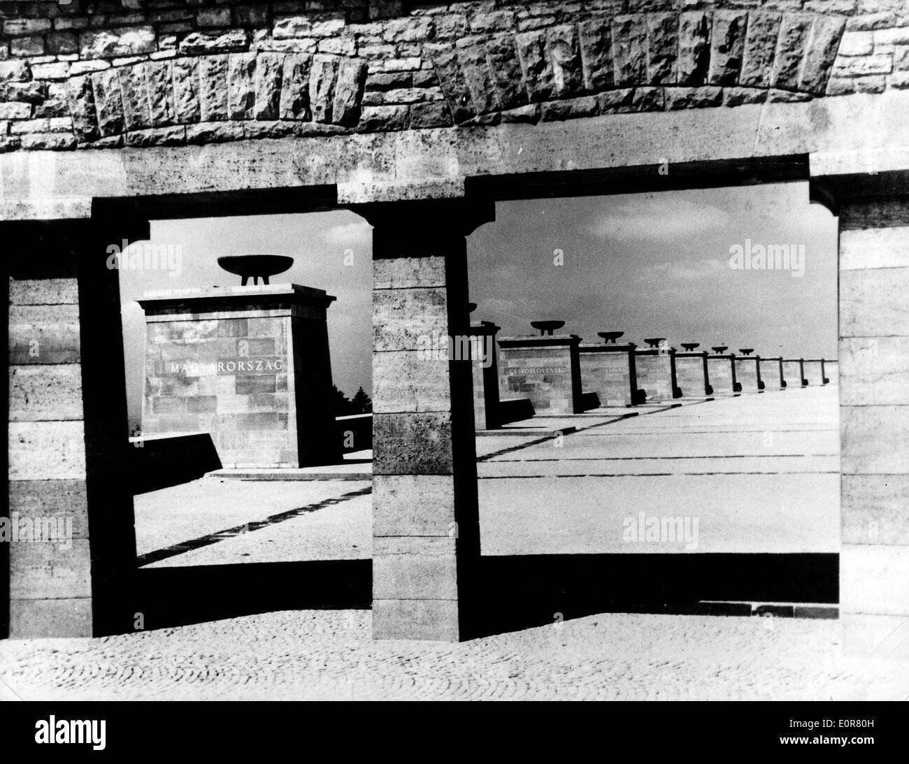 A Buchenwald Campo di Concentramento memorial Foto Stock