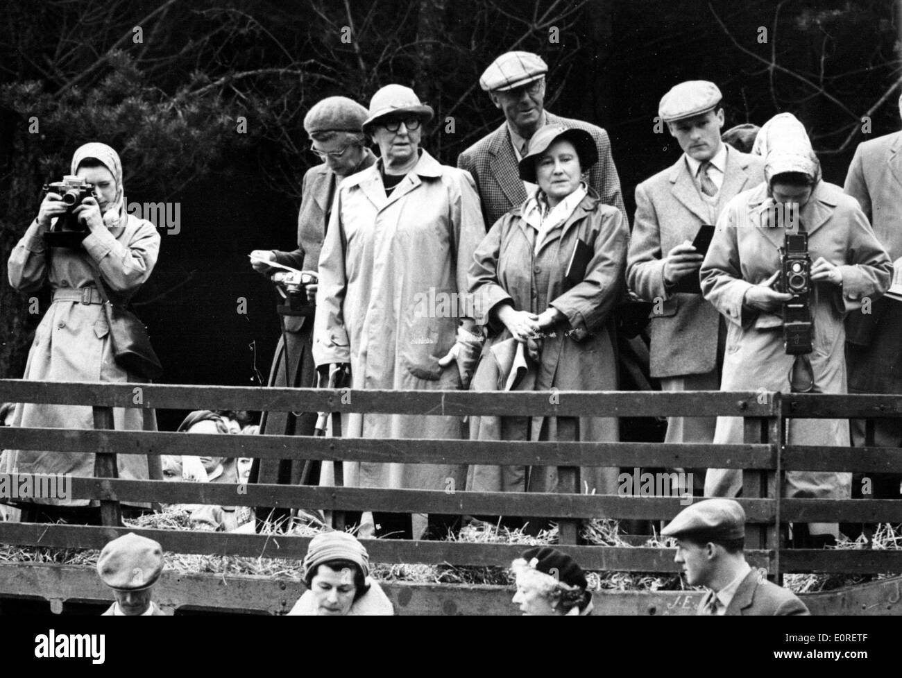 La Windsor Royal famiglia in una partita di Badminton Foto Stock