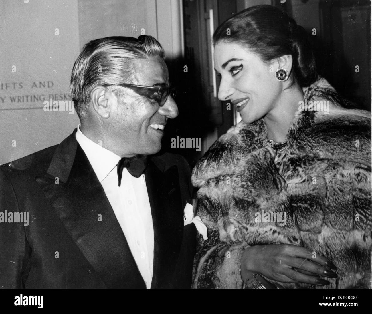 Aristotele Onassis getta parte per Maria Callas Foto Stock