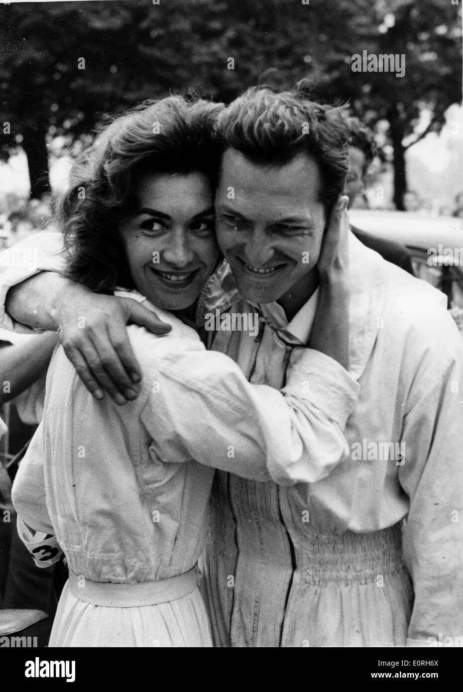 L'attrice Colette Duval con suo marito Foto Stock
