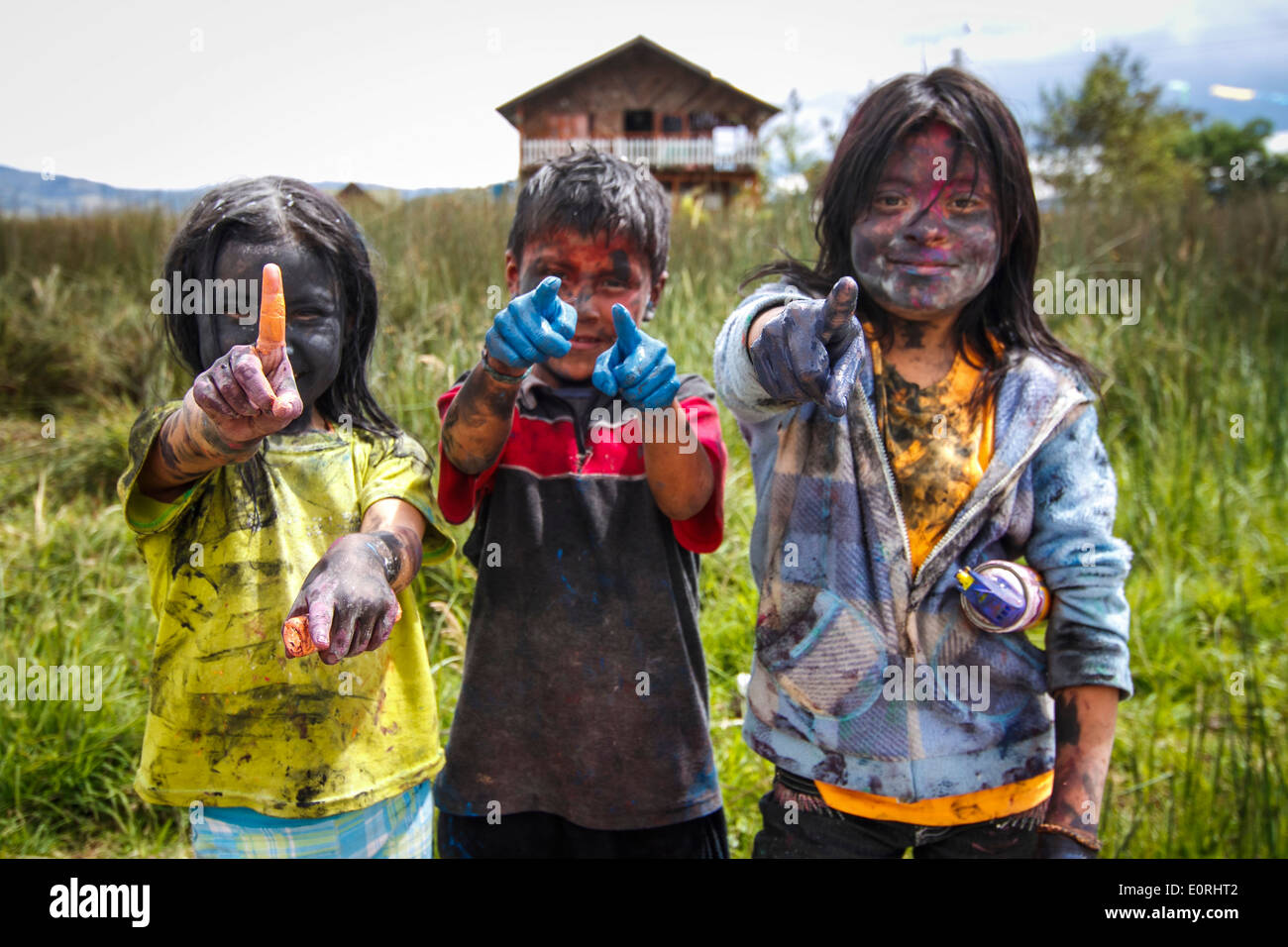 Il carnevale dei bianchi e dei neri, colombiano festival tradizionali. È celebrato dal 2 al 7 gennaio di ogni anno. Blacks' giorno' Foto Stock