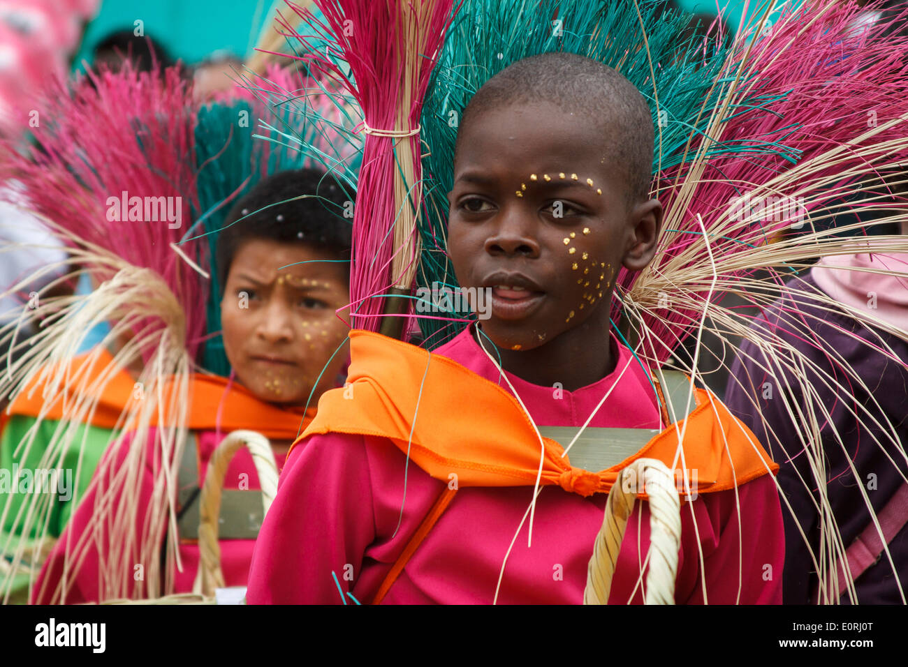 Il carnevale dei bianchi e dei neri, colombiano festival tradizionali. È celebrato dal 2 al 7 gennaio di ogni anno. Foto Stock