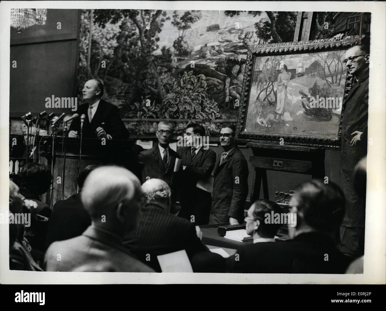 11 novembre 1959 - Paul Gauguin Painting venduto per 130.000 - da Sotheby's.. Opere d'arte - di proprietà di George Goodyear di Buffalo, New Foto Stock