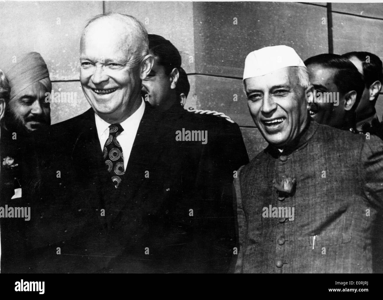 Il presidente Eisenhower con Jawaharlal Nehru Foto Stock