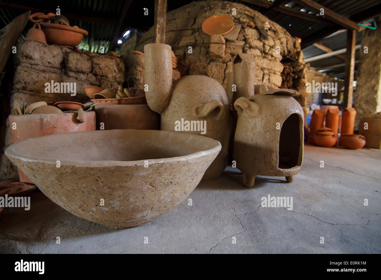 Argilla vasi di ceramica, artigianato. Foto Stock